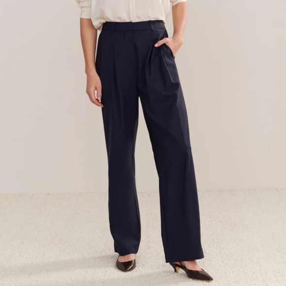 NWT Jenni Kayne Wool Jones Trouser in Navy 6 - Picture 1 of 16